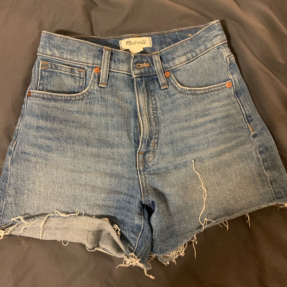 Madewell high waisted jean shorts